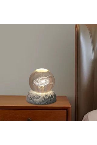 Homyl Yatak Odası Oturma Başucu Için Kristal Top Gece Lambası Samanyolu Çok Renkli