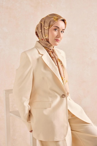 Silk Home Twill İpek Detailed Belt Eşarp Bej