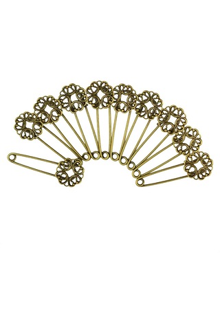 Homyl 10 Adet Boş Telkari Çiçek Bankası Dıy Başörtüsü Antik Bronz