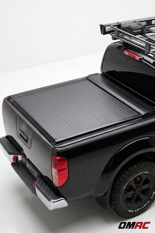 Nissan Navara 2006-2015 Uyumlu Araca Özel Omback Sürgülü Bagaj Kapama Siyah