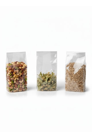 Şeffaf Düz Ambalaj Poşet 10x25 Cm 250 Adet Kuruyemiş & Bitki Çayı Kahve Gıda Saklama Torbası