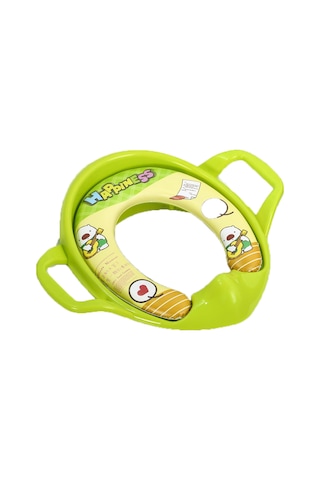 Yeşil Projektör Çocuk Boy Kız Klozet Koltuğu, Minder Saplı Arkalıklı Koltuk