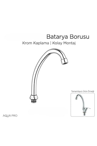 Batarya Borusu Musluk Borusu Mutfak Banyo Batarya Değişim Borusu Krom 1