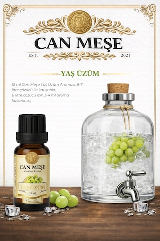 Can Meşe Yaş Üzüm Aroması 15 ML - 5 L için Uyumlu