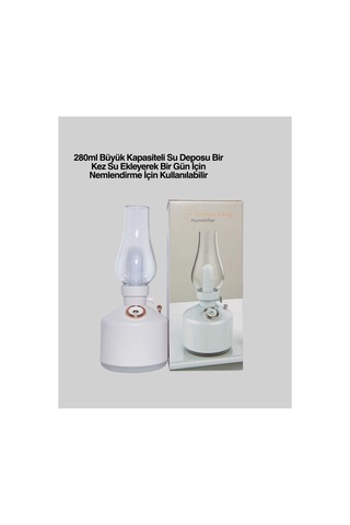 Retro Gaz Lambası Tarzı Led Işıklı Aroma Mist Maker