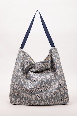 Fabric Craft Bag Omuz Çantası Desenli Pamuklu Gri Gri