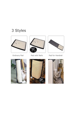 Geeroyoo Evcil Kedi Tırmalama Tahtası - Mobilya Koruyucu, Dayanıklı Bulap Malzeme, Tırnak Törpüleme, Bej Renk, M Boy