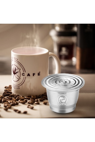 Leezsing Kahve Makinesi Sistemi İçin Paslanmaz Çelik Yeniden Doldurulabilir Kahve Kapsülleri Hammer Box Wonderful Coffer Lovers Metal Yuvarlak Delik Şekli