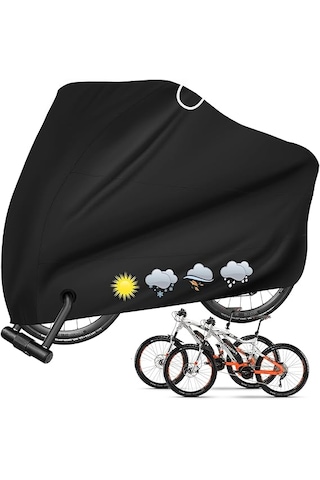 Bisiklet Brandası Su Geçirmez Bisiklet Koruma Bisiklet Örtüsü Siy