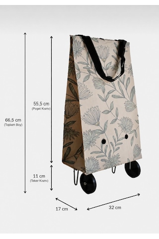 Katlanabilir Tekerlekli Katlanabilir,omuz Askılı Alış Veriş, Pazar Çantası,büyük Boy,suya Dayanıklı Taşıma Çantası,20x54x35 Cm