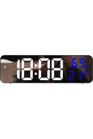 Valkyrie Nem Ölçer Dereceli Led Duvar Ve Masa Alarm Saati Lacivert