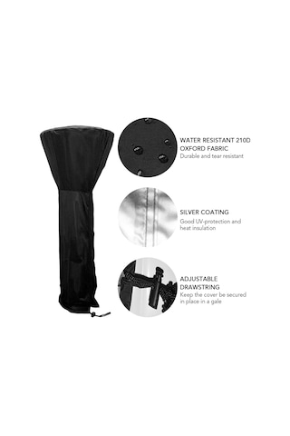 Xiyyadms 210d Oxford Pu Kaplama Bahçe Isıtıcı Koruması - Su Geçirmez, Yağmur Ve Güneş Dayanıklı, 221x85x48 Cm