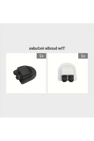 Trendooze 2+1 Beyaz+siyah Çift Delikli Rv Güneş Paneli Bağlantı Kutusu Su Geçirmez