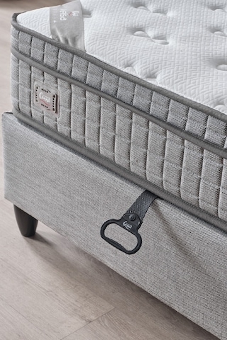 Melisa Tek Kişilik Antibakteriyel Ortopedik Paket Yaylı Visco Yatak Gri