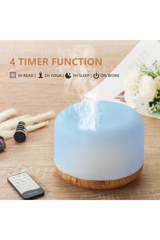 36 Yağ Difüzör Seti İle Ev İçin Uçucu Yağ Difüzörleri, Uçucu Yağlar İçin 500ml Aroma Difüzör Büyük Oda, Ultrasonik Serin Sis Difüzör Otomatik Kapatma 4 Zamanlayıcı 15 Renk 36x5ml