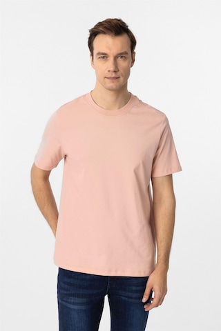 Süvari Koyu Pembe Regular Düz Bisiklet Yaka Tişört
