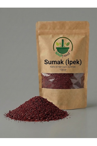İxirciyusuf Sumak Sumak Tozu Ground Sumac Sumac Spice Rhus Coriaria Doğal Öğütülmüş 100 G