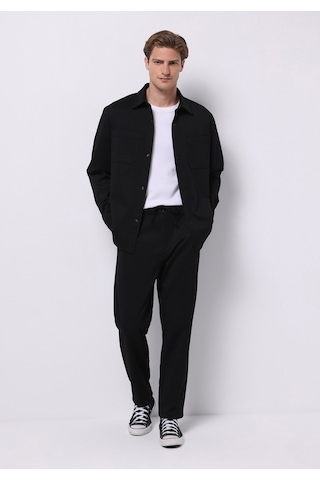 Colins Regular Fit Erkek Siyah Shacket Cl1075640 Q1.v2 Blk Siyah