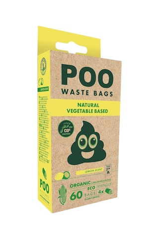 Poo Dışkı Poşeti 15 Yaprak Limon Kokulu 4'lü Paket