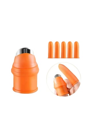 Reedark "bahçe Ve Mutfak İçin Pratik Silikon Parmak Bıçak Seti - 1 Bıçak + 5 Silikon Ped"