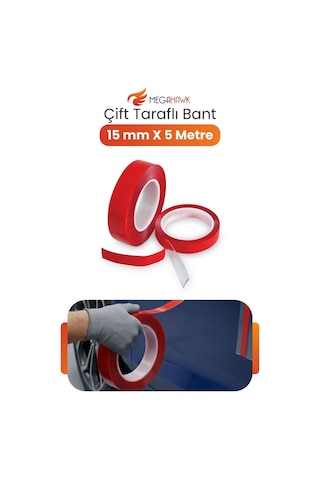 Çift Taraflı Bant Güçlü Şeffaf Nano Bant Oto Aksesuar Montaj Bandı İz Bırakmaz 15 Mm X 5 Metre 10 Cm X 1.5 M
