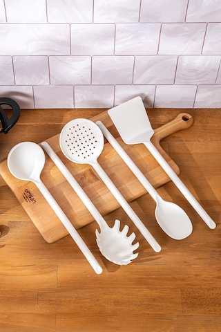 Emsan Fiesta 5 Parça Servis Seti Beyaz Beyaz