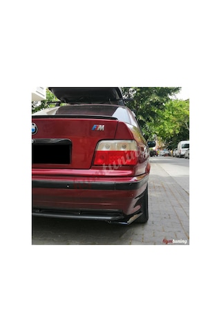 BMW 3 Serisi E36 Uyumlu Universal Arka Tampon Flap Seti P.Black
