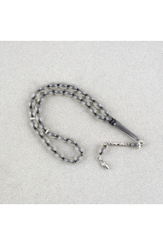 Kedigözü Alpaka Püsküllü Beyzi Kesim 7x11mm Tesbih- Siyah
