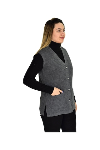 Kadın Cepli Triko Yelek Bgl-st03343 001