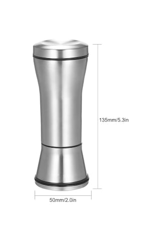 Geekyou 304 Paslanmaz Çelik Elle Biber Değiştirici, Mutfak Ve Restoranlar İçin Biber Tozü Öğütücü, Gümüş Rengi 135mm Gümüş