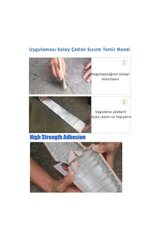 Süper Güçlü Su Sızdırmaz Çamur Bant 48mm X 2 Mt - Süper Güçlü Yapıştırıcı Tamir İzolasyon Bandı Sakız Bant