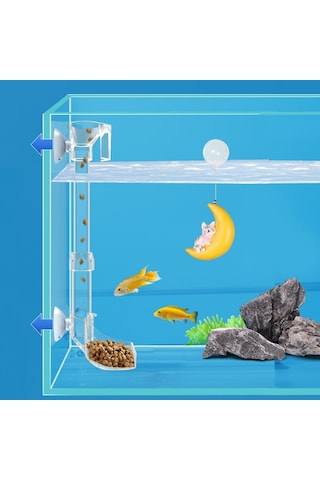 Sones 13-18 Cm Akvaryum Besleme Borusu Akrilik Yemlik Küçük Balık Besleme Borusu