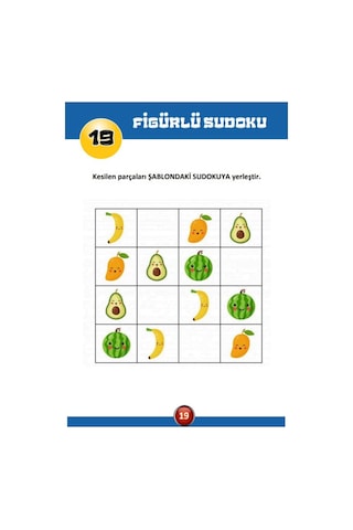 Çocuklar İçin Sudoku Oyun Seti Kes-yapıştır-yaz-sil