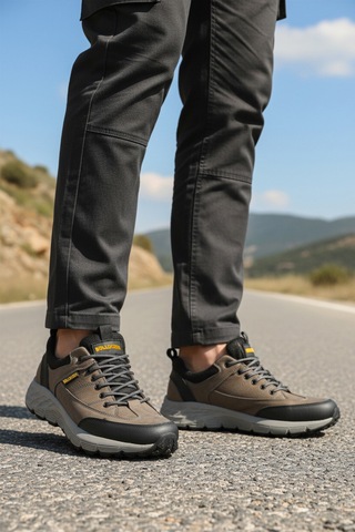 Gri Nubuk Hakiki Deri Erkek Outdoor Ayakkabı 250069 M Gri