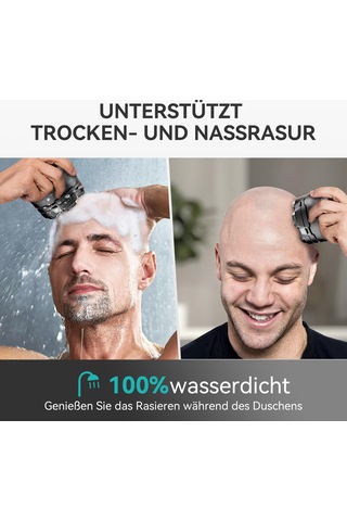 Kel Tıraş Makinesi Erkek Seti, Kensen Kafa Tıraş Makinesi Kel Kafa Ve Yedek Tıraş Başlığı Islak Kuru Kafa Tıraş Makinesi Erkekler Şarj Edilebilir Type-c Kafa Tıraş Makinesi Erkekler Su Geçirmez Glazen Tıraş Makinesi Pil Ömrü 160 Dakika