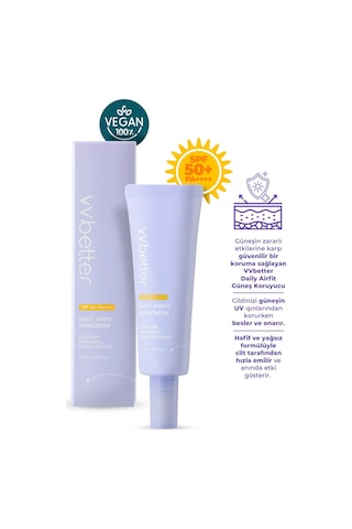 Vvbetter Daily Airfit Sunscreen Nemlendirici Güneş Kremi SPF50 50 ML