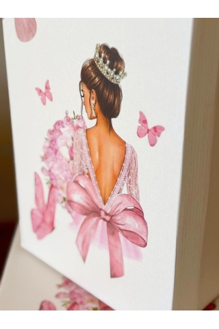 Gelin Kelebek Model Çeyiz Kutusu-3 Lü -gelin Kutusu-gelin Bohça Kutusu-gelin Hediye Kutusu