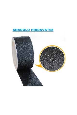 Merdiven Kaydırmaz Bant 50Mm 5Mt Kaydırmaz Band Siyah Renk