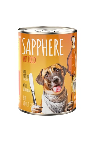 Sapphere Kümes Hayvanlı Yetişkin Köpek Maması Konserve 12 x 400 G