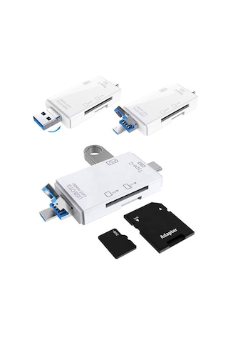 Type-c Otg Kart Okuyucu Usb Hub Sd/tf Hafıza Kart Desteği, Telefon Ve Bilgisayar Uyumlu
