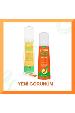 Cantu Avocado Hydrating Kıvırcık Ve Dalgalı Saçlar İçin Nemlendirici Şekillendirici Saç Köpüğü 248 Ml
