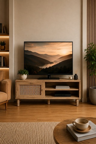 Renazzo %100 Mdf Nova Hazeran Tv Ünitesi Atlantik Çam 138x55 Cm