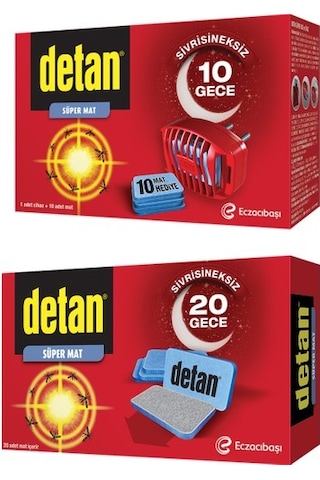 Detan Süper Mat Cihaz +10 Yedek + Detan Süper Mat Tablet 20'li