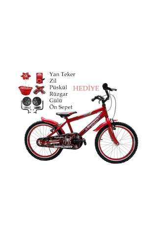 Bebeto Spider 20 Jant Lüx Çocuk Bisikleti Kırmızı 7-10 Yaş Kırmızı