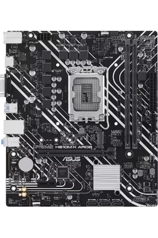Asus Prıme H610m-k Argb Ddr5 5600mhz 1xvga 1xhdmı 1xm.2 Usb 3.2 Matx 1700p 12. / 13. Ve 14. Nesil İşlemci Uyumlu