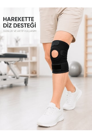 Kısa Ligamentli Dizlik Açık Diz Kapağı Ayarlanabilir Cırtlı Diz Destekleyici Spor Dizlik Altın