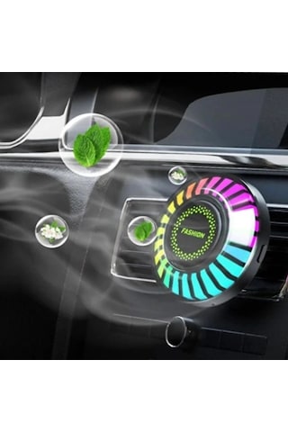 Otokoku Bluetooth Uygulama Kontrollü Havalandırma Araç İçi Koku Hazneli Rgb Sese Duyarlı Led Işık