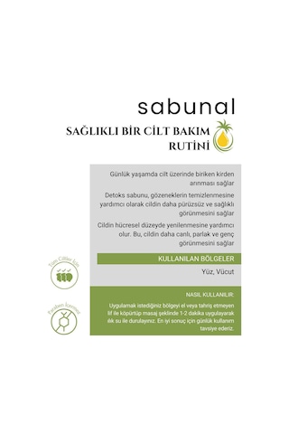Sabunal Sabunu - Doğal Cilt Temizleme Sabunu 100 G