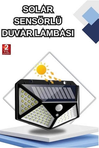 Mey İthalat Bahçe Lambası Bahçe Aydınlatma Sensörlü Suya Dayanıklı 100 Led 48428619