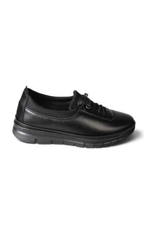 Wanetti Kadın Siyah Comfort Taban Lastikli Atom 37-41 Numara Anne Ayakkabı